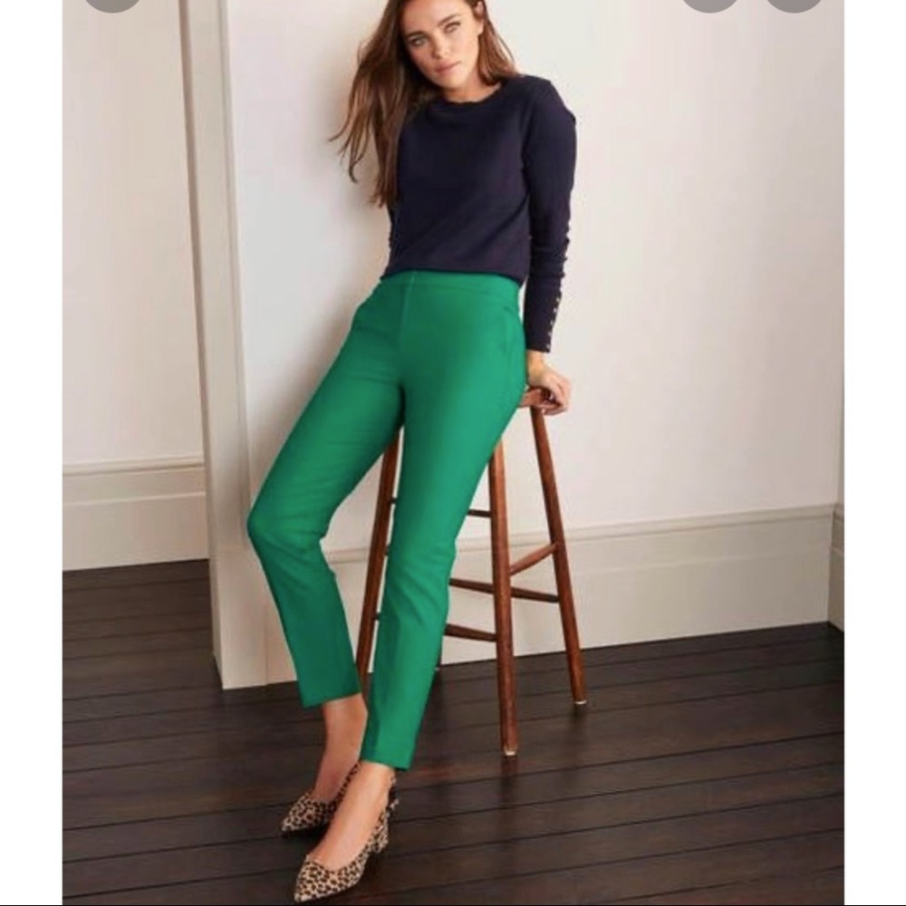 Boden Richmond 7/8 cropped/ankle pants in kelly green, 10L